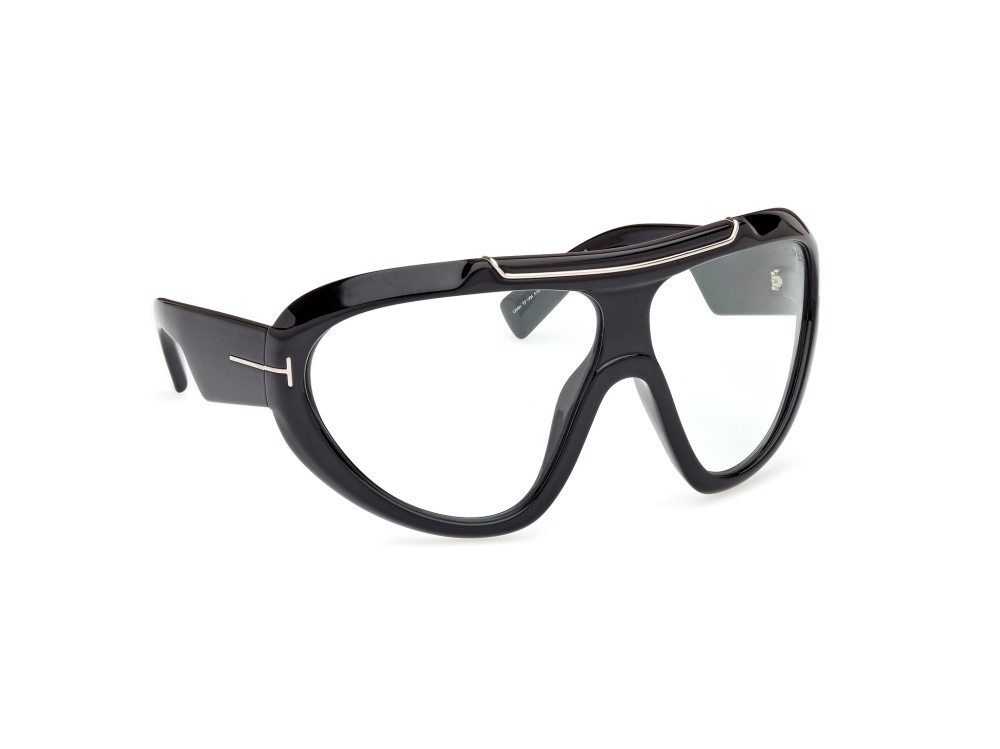 Sonnenbrillen Tom Ford Linden FT1094 (01N) farbe nero lucido form maske gläser verde