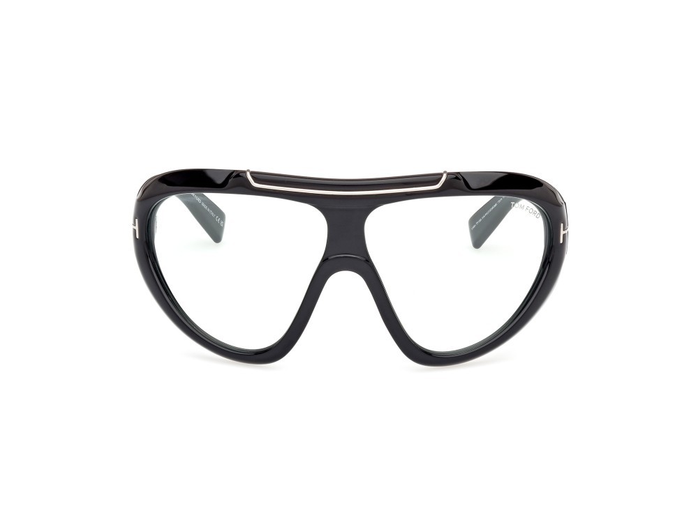 Sonnenbrillen Tom Ford Linden FT1094 (01N) farbe nero lucido form maske gläser verde