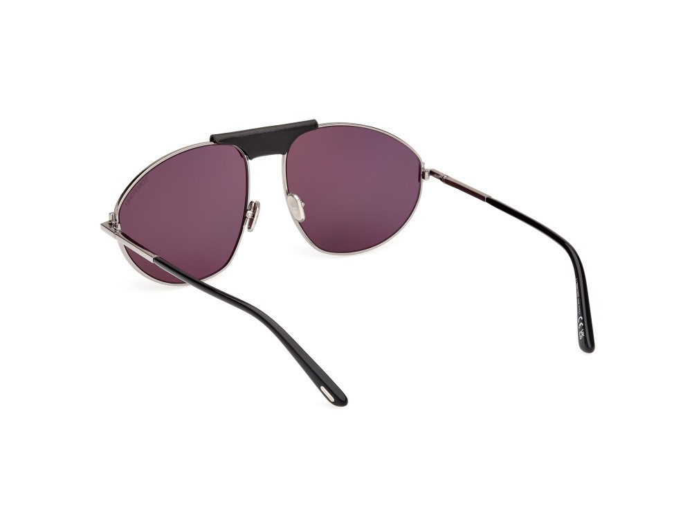 Sonnenbrillen Tom Ford Ken FT1095 (14A) farbe rutenio chiaro lucido form aviator gläser fumo
