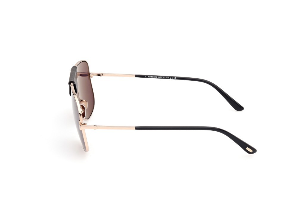Sonnenbrillen Tom Ford Tex FT1096 (28A) farbe oro rosè lucido form navigator gläser fumo