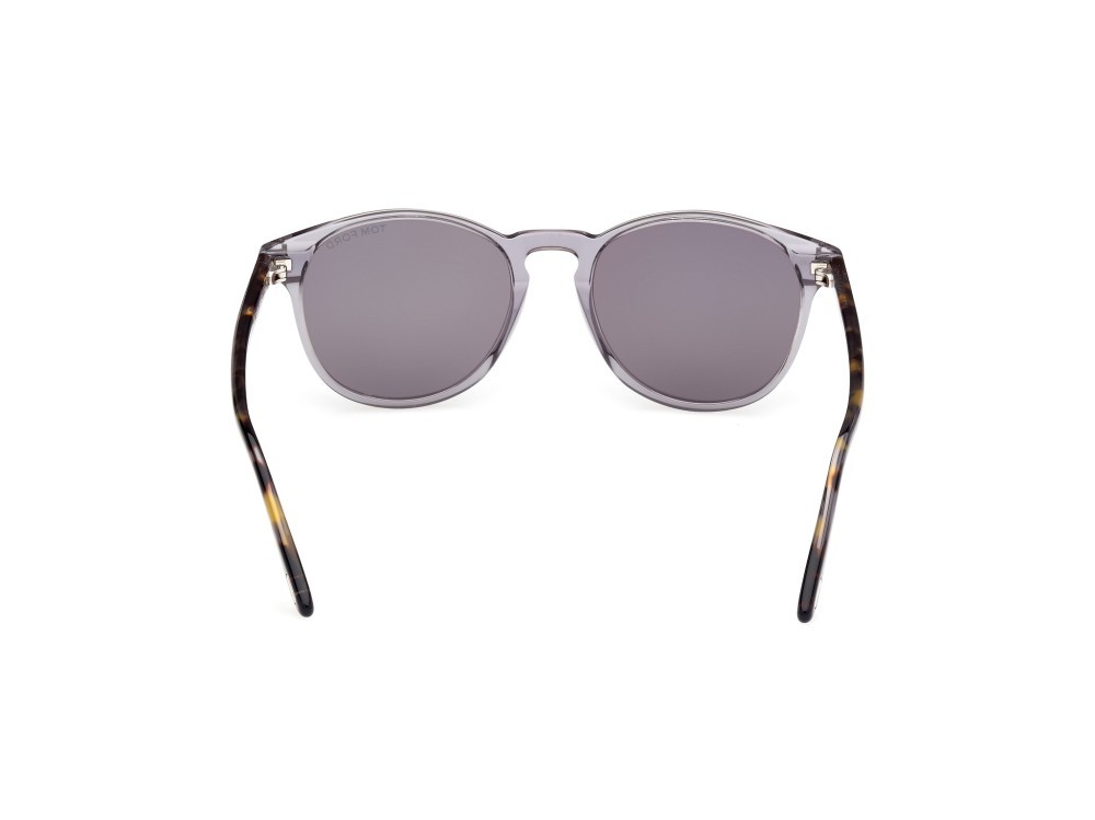 Sunglasses Tom Ford Lewis FT1097 (20C) color grigio lucido shape round lenses fumo specchiato