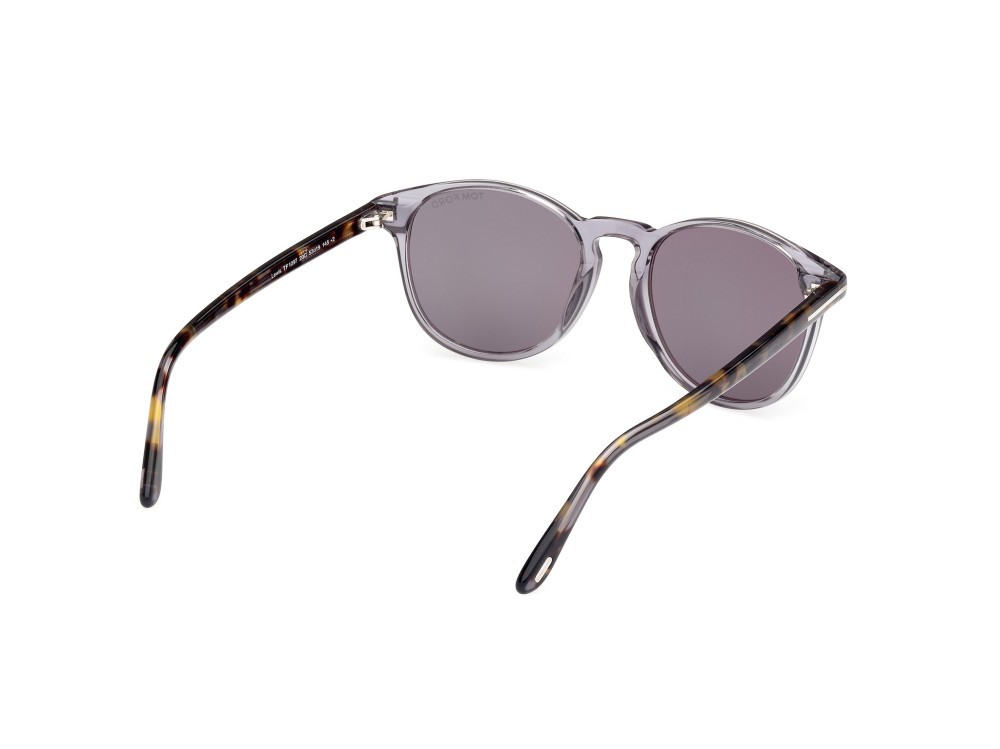Sunglasses Tom Ford Lewis FT1097 (20C) color grigio lucido shape round lenses fumo specchiato