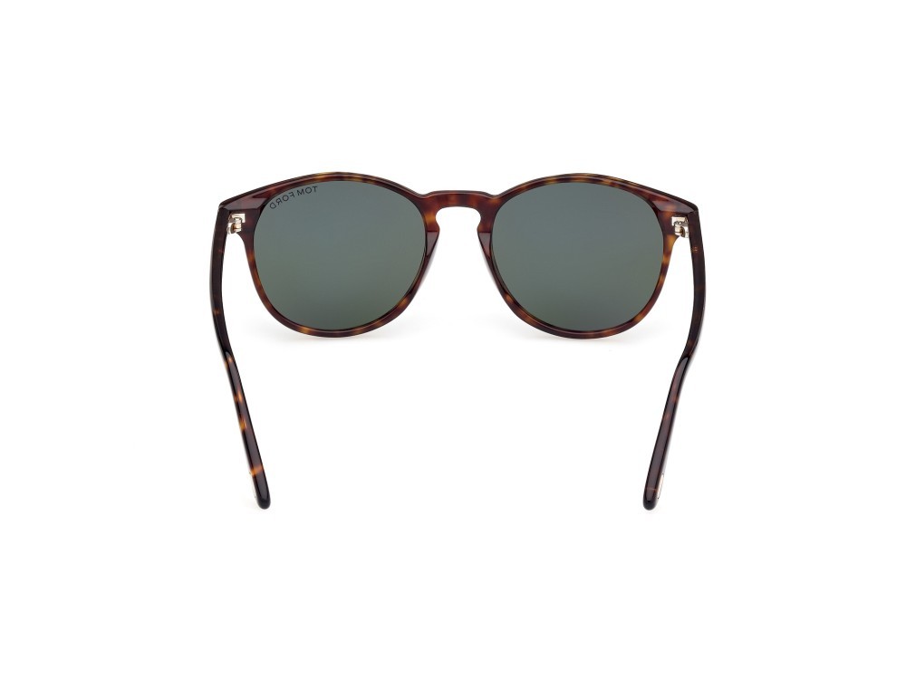 Sunglasses Tom Ford Lewis FT1097 (52N) color avana scura shape round lenses verde