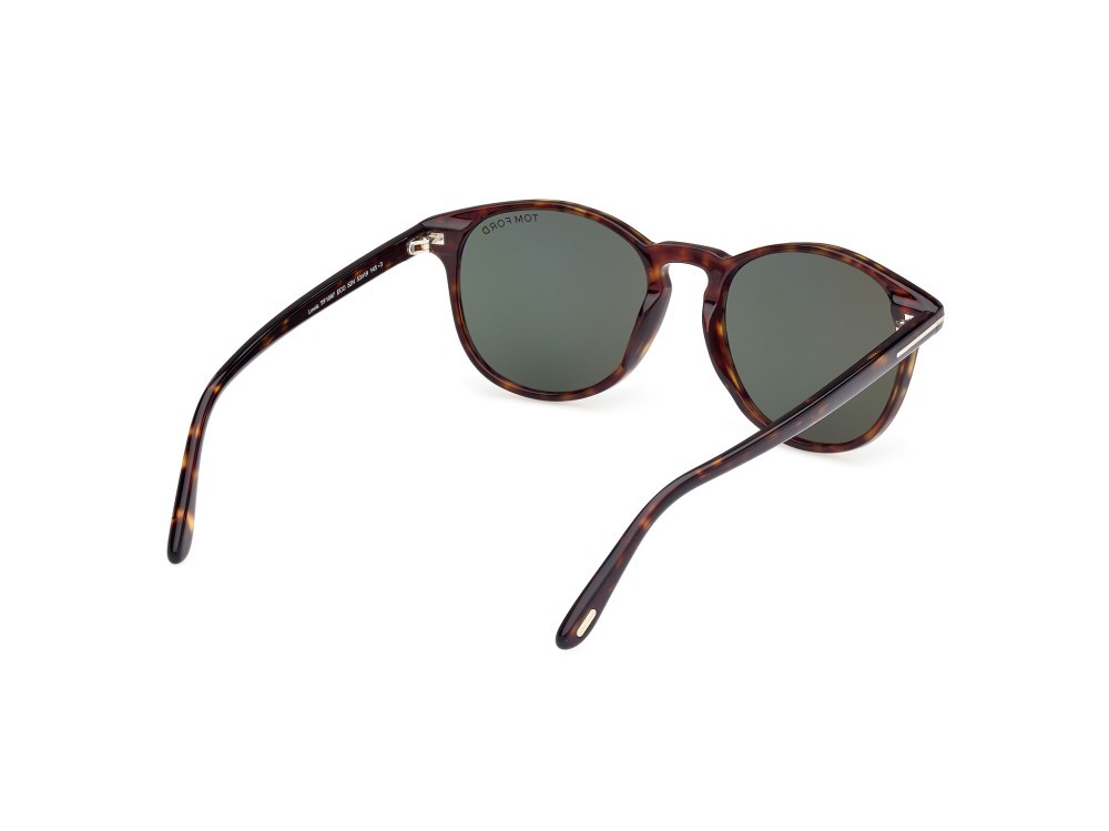 Sunglasses Tom Ford Lewis FT1097 (52N) color avana scura shape round lenses verde