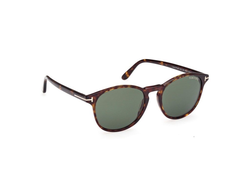 Sunglasses Tom Ford Lewis FT1097 (52N) color avana scura shape round lenses verde