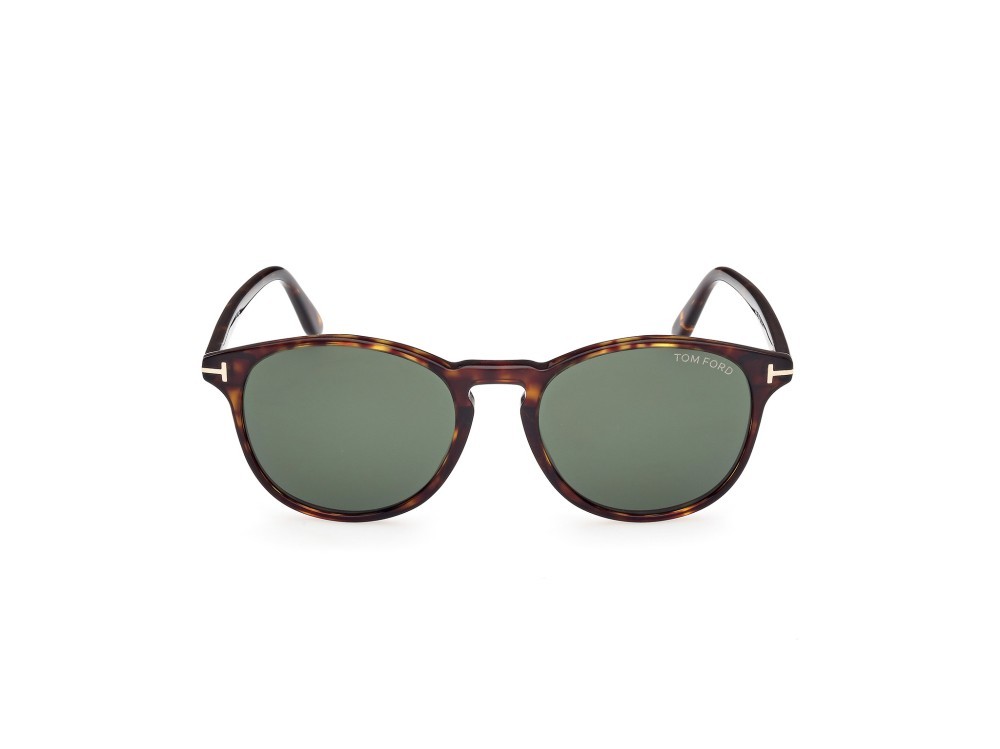 Sunglasses Tom Ford Lewis FT1097 (52N) color avana scura shape round lenses verde