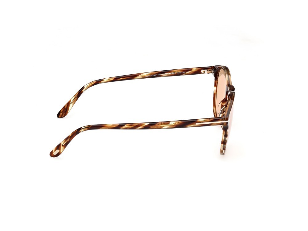 Sonnenbrillen Tom Ford Lewis FT1097 (55E) farbe avana colorata form rund gläser marrone