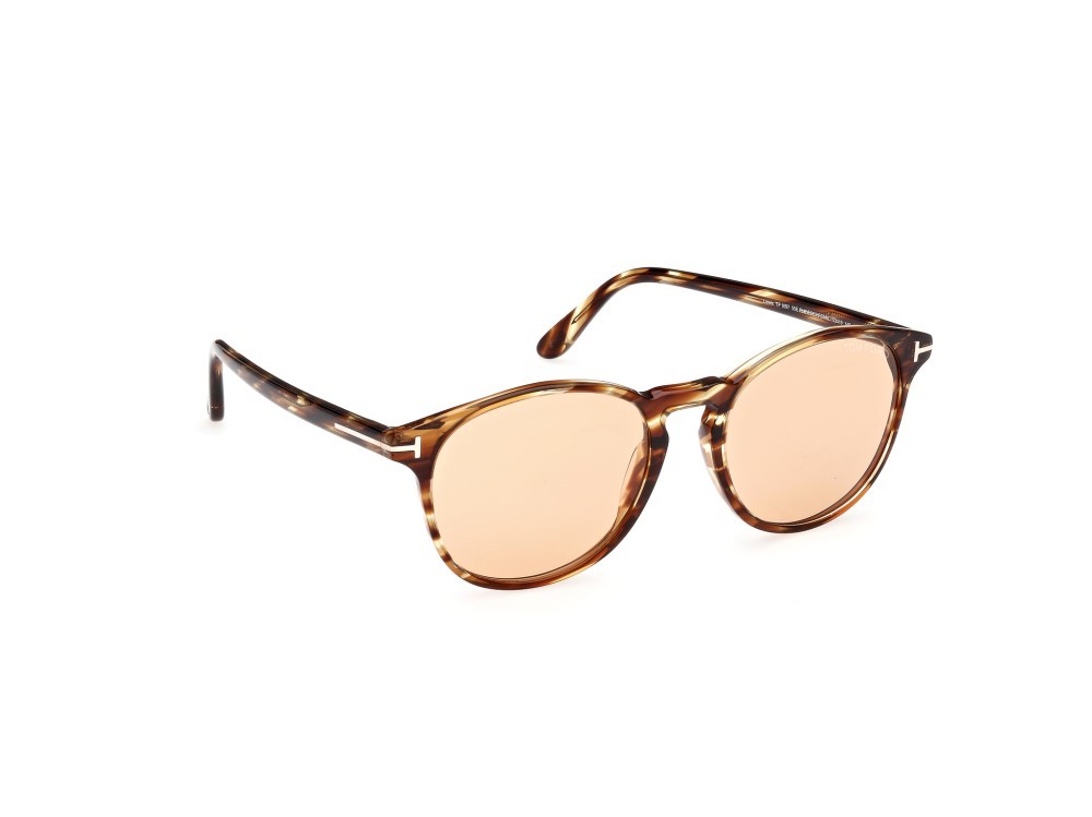 Sonnenbrillen Tom Ford Lewis FT1097 (55E) farbe avana colorata form rund gläser marrone