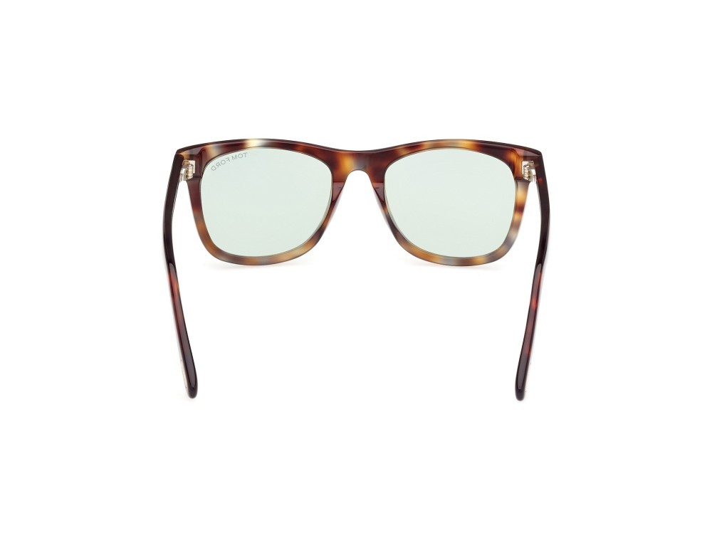 Sonnenbrillen Tom Ford Kevyn FT1099 (56N) farbe avana colorata form quadratisch gläser verde