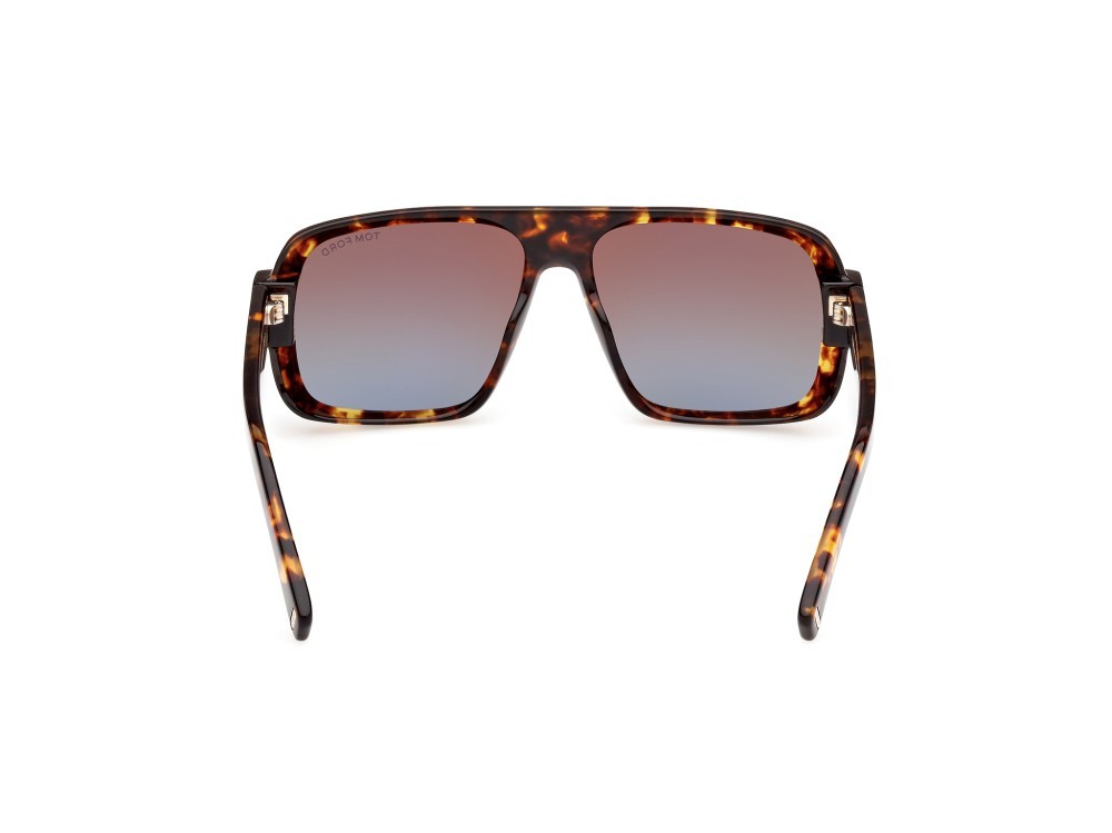 Sunglasses Tom Ford Turner FT1101 (52F) color avana scura shape navigator lenses marrone sfumato
