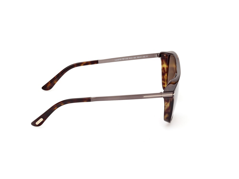 Sonnenbrillen Tom Ford Lionel-02 FT1105 (52L) farbe avana scura form quadratisch gläser roviex specchiato