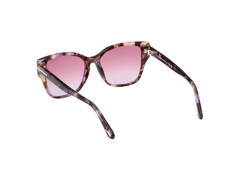 Sonnenbrillen Tom Ford Elsa FT1108 (55Z) farbe avana colorata form schmetterling gläser viola sfumato o specchiato