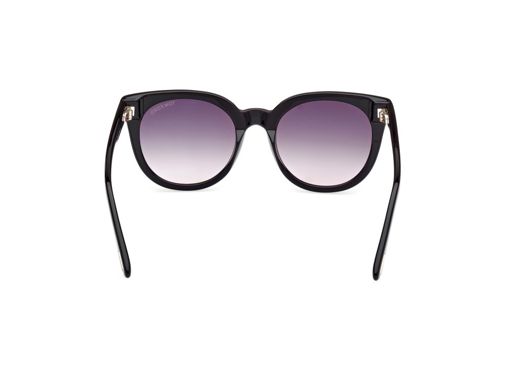 Sunglasses Tom Ford Moira FT1109 (01B) color nero lucido shape butterfly lenses fumo grad.