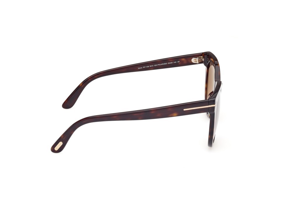 Sonnenbrillen Tom Ford Moira FT1109 (52H) farbe avana scura form schmetterling gläser marrone polar.
