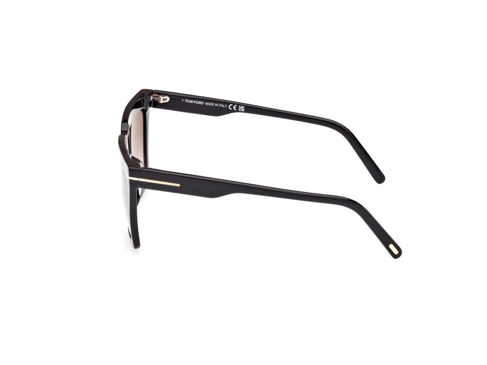 Sonnenbrillen Tom Ford Eden FT1110 (01B) farbe nero lucido form geometrisch gläser fumo grad.