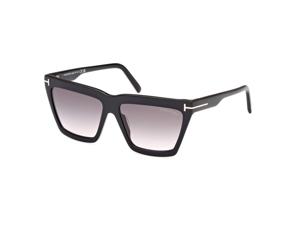 Sonnenbrillen Tom Ford Eden FT1110 (01B) farbe nero lucido form geometrisch gläser fumo grad.