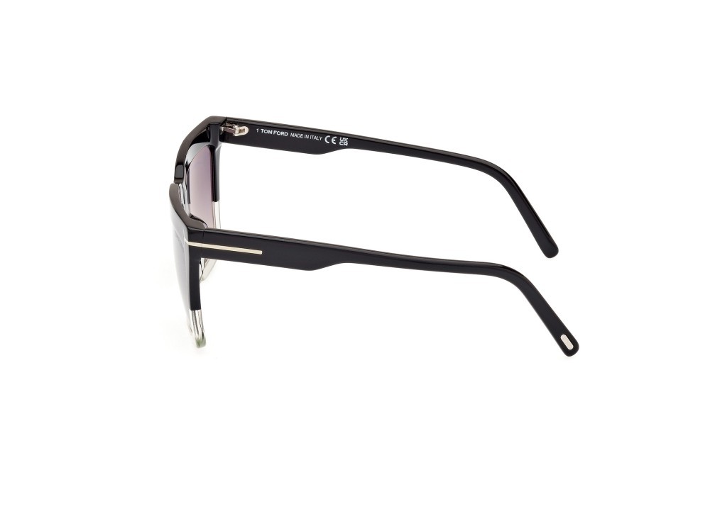Sonnenbrillen Tom Ford Eden FT1110 (05C) farbe nero - cristallo  form geometrisch gläser fumo specchiato
