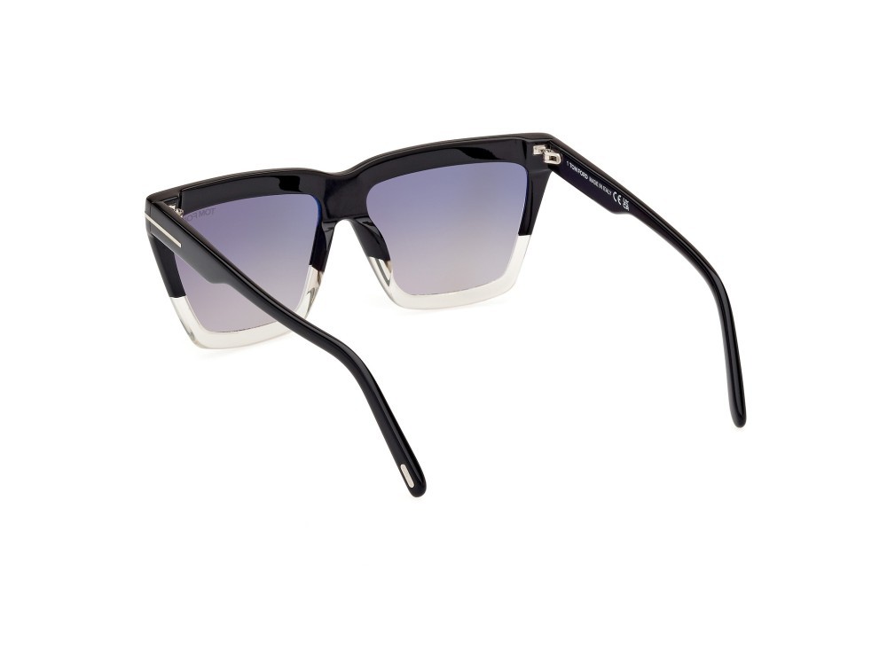 Sonnenbrillen Tom Ford Eden FT1110 (05C) farbe nero - cristallo  form geometrisch gläser fumo specchiato