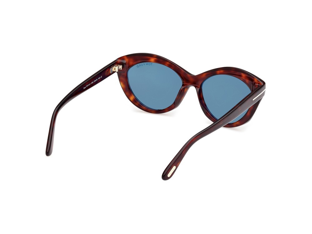 Sunglasses Tom Ford Toni FT1111 (54V) color avana rossa shape oval lenses blu