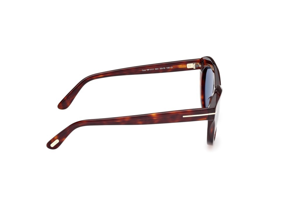 Sunglasses Tom Ford Toni FT1111 (54V) color avana rossa shape oval lenses blu