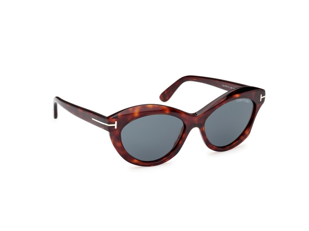Sunglasses Tom Ford Toni FT1111 (54V) color avana rossa shape oval lenses blu