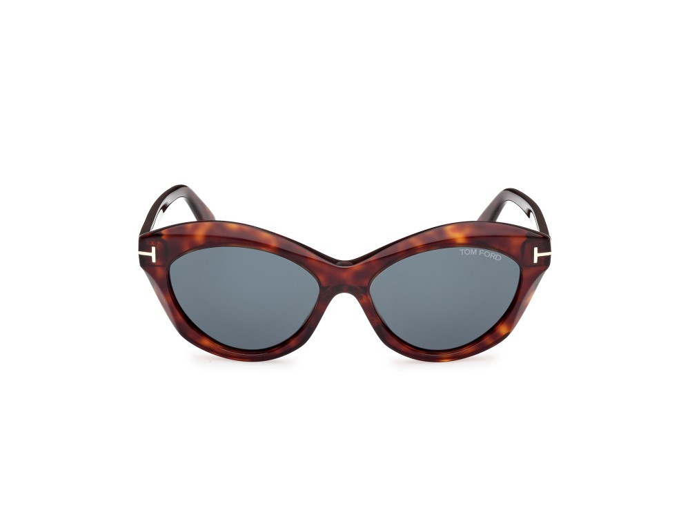 Sunglasses Tom Ford Toni FT1111 (54V) color avana rossa shape oval lenses blu