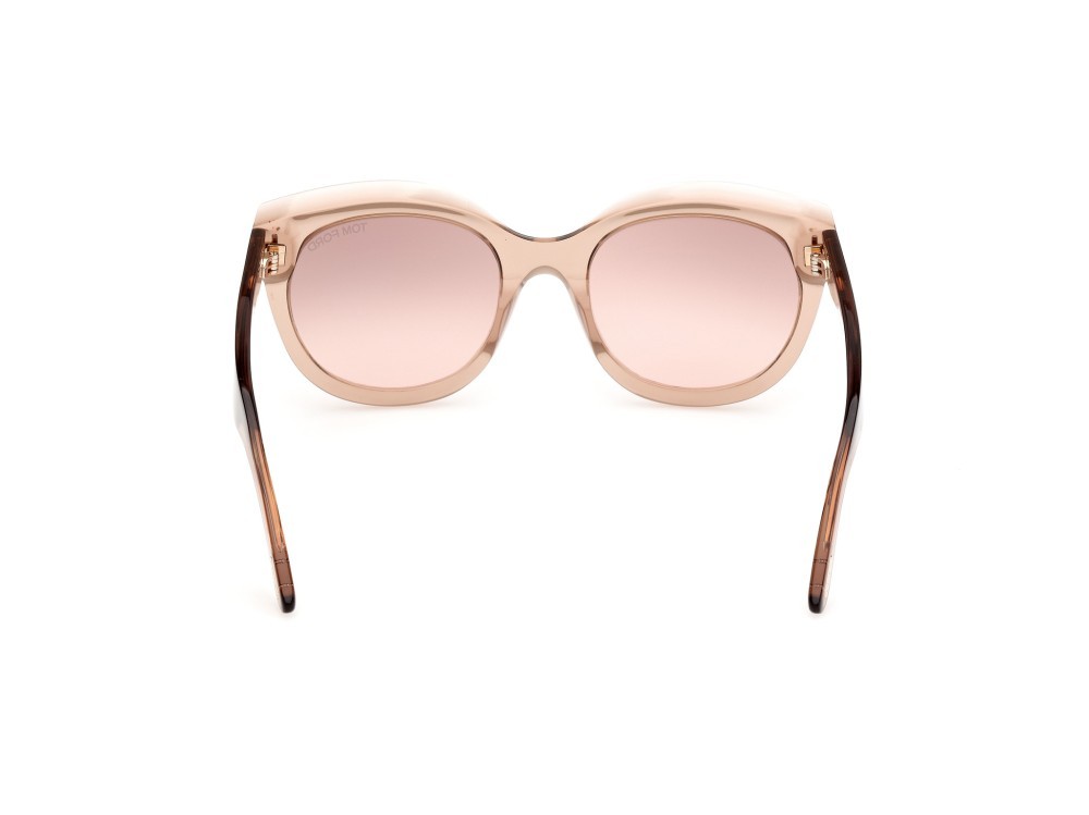 Sonnenbrillen Tom Ford Tamara-02 FT1114 (45G) farbe marrone chiaro lucido form cat-eye gläser marrone specchiato