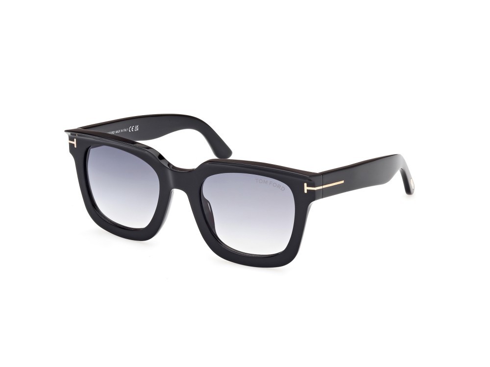Sonnenbrillen Tom Ford Leigh-02 FT1115 (01B) farbe nero lucido form quadratisch gläser fumo grad.