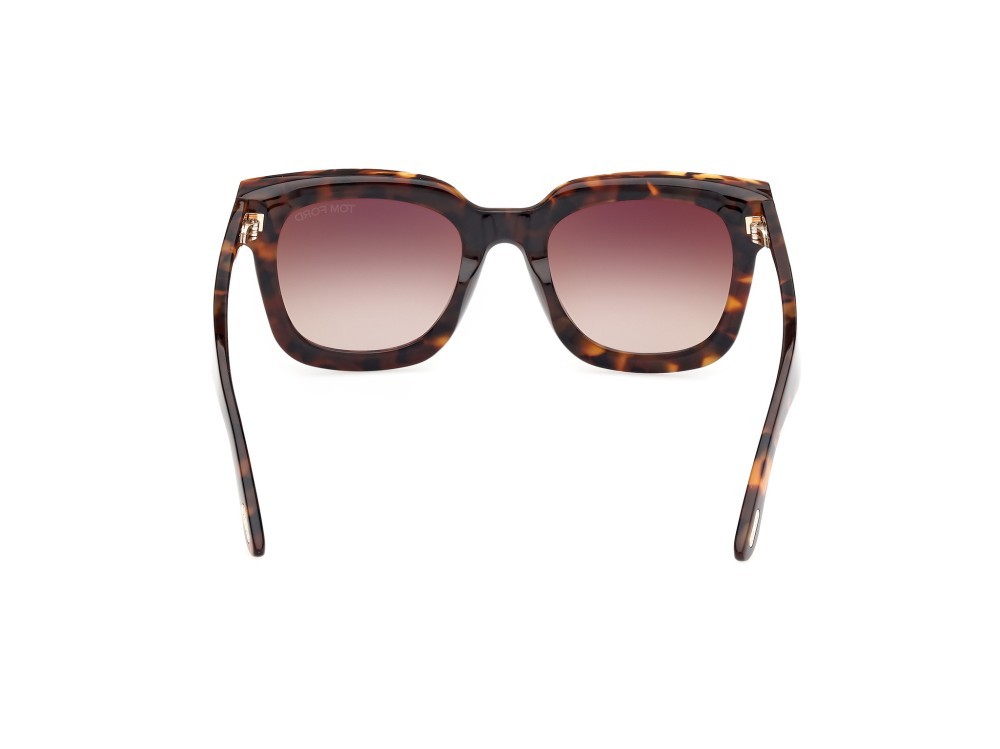 Sunglasses Tom Ford Leigh-02 FT1115 (52G) color avana scura shape square lenses marrone specchiato