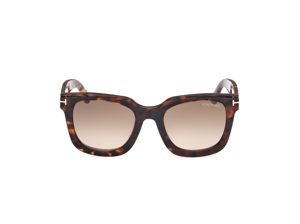 Sunglasses Tom Ford Leigh-02 FT1115 (52G) color avana scura shape square lenses marrone specchiato