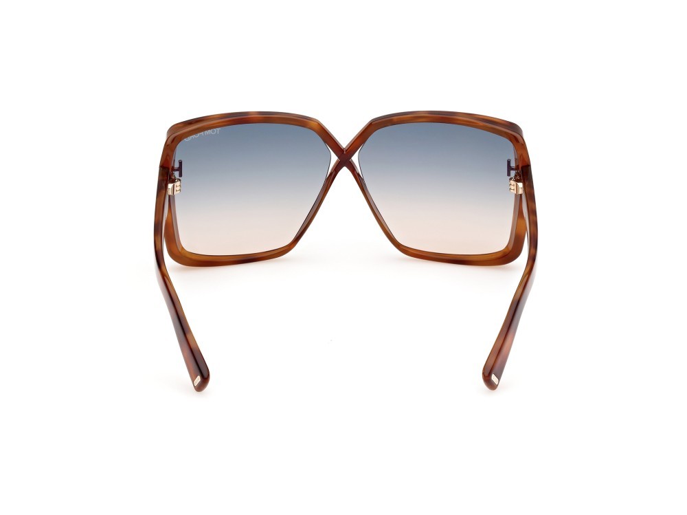 Sonnenbrillen Tom Ford Yvonne FT1117 (53P) farbe avana bionda form schmetterling gläser verde sfumato