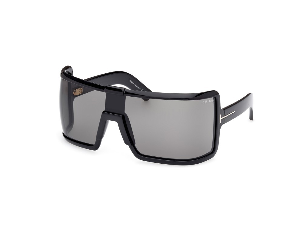 Sonnenbrillen Tom Ford Parker FT1118 (01A) farbe nero lucido form quadratisch gläser fumo