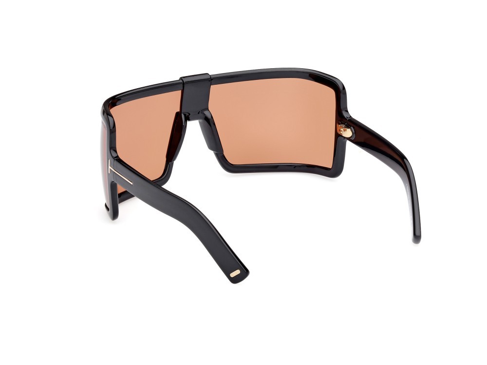 Sonnenbrillen Tom Ford Parker FT1118 (01E) farbe nero lucido form quadratisch gläser marrone 