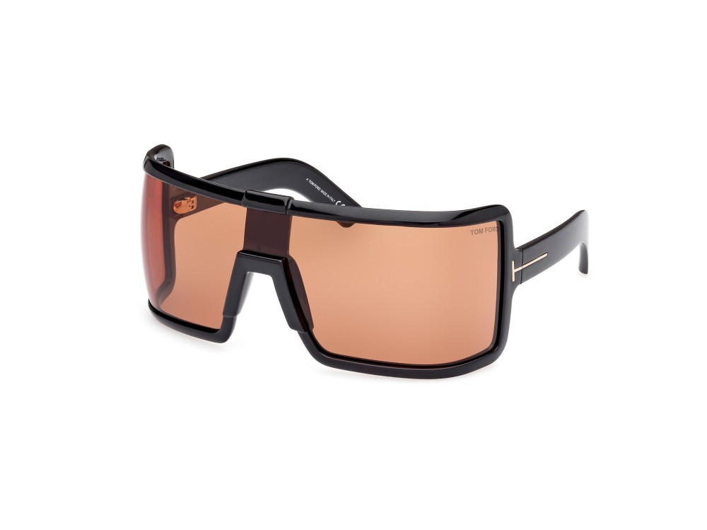 Sonnenbrillen Tom Ford Parker FT1118 (01E) farbe nero lucido form quadratisch gläser marrone 