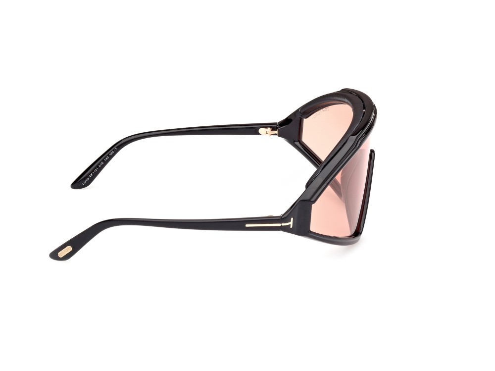 Sonnenbrillen Tom Ford Lorna FT1121 (01E) farbe nero lucido form maske gläser marrone