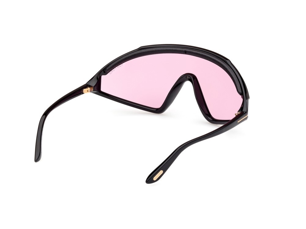Sonnenbrillen Tom Ford Lorna FT1121 (01Y) farbe nero lucido form maske gläser viola