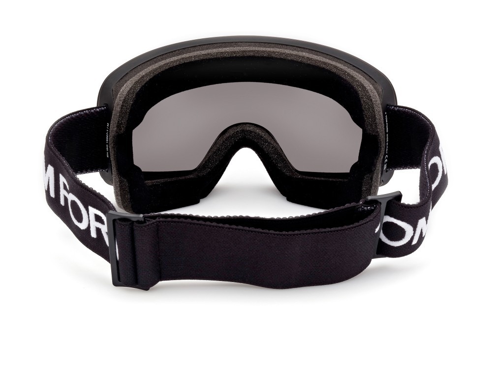 Ski and snowboard goggles Tom Ford FT1124 (01C) color nero lucido shape mask lenses fumo specchiato
