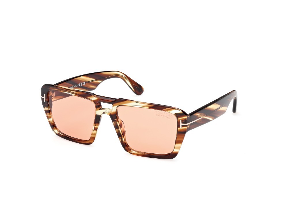 Sonnenbrillen Tom Ford Redford FT1153 (55E) farbe avana colorata form navigator gläser marrone