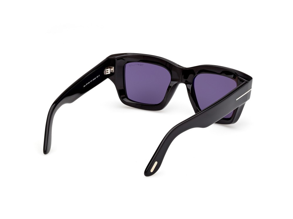 Sunglasses Tom Ford Ilias FT1154 (01V) color nero lucido shape square lenses blu