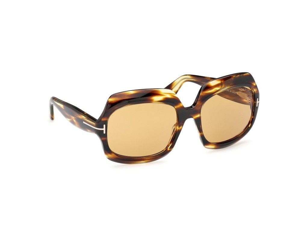 Sonnenbrillen Tom Ford Ren FT1155 (52E) farbe avana scura form geometrisch gläser marrone 