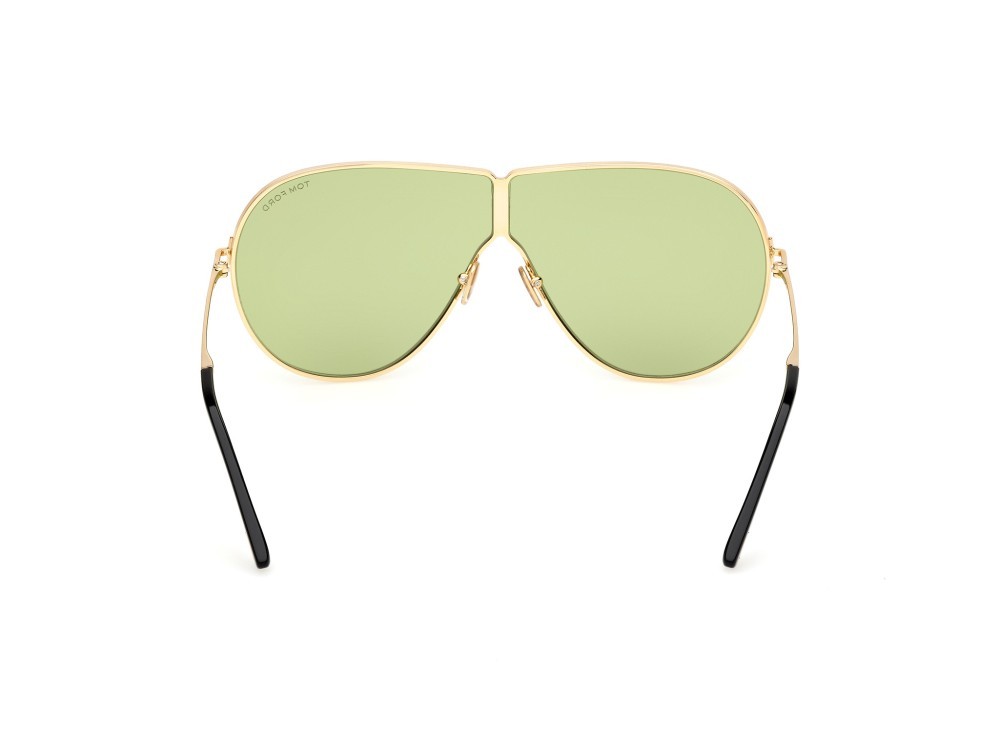 Sonnenbrillen Tom Ford Keating FT1158 (30N) farbe oro endura lucido form aviator gläser verde