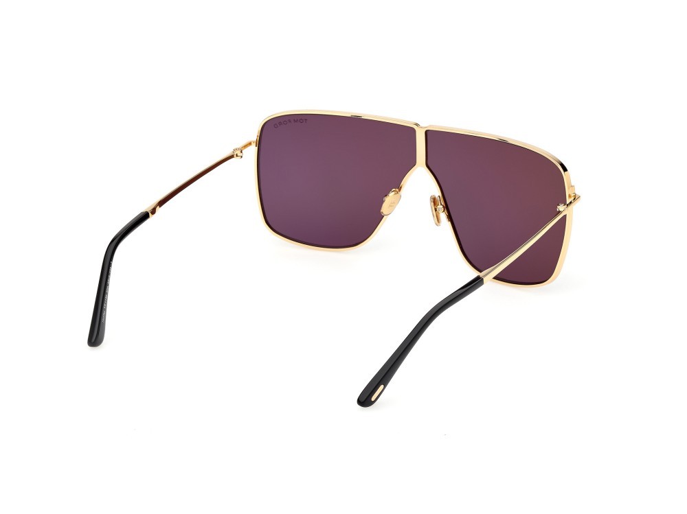 Occhiali da sole Tom Ford Huxley FT1159 (30A) colore oro endura lucido forma navigator lenti fumo