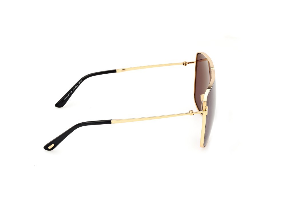 Occhiali da sole Tom Ford Huxley FT1159 (30A) colore oro endura lucido forma navigator lenti fumo