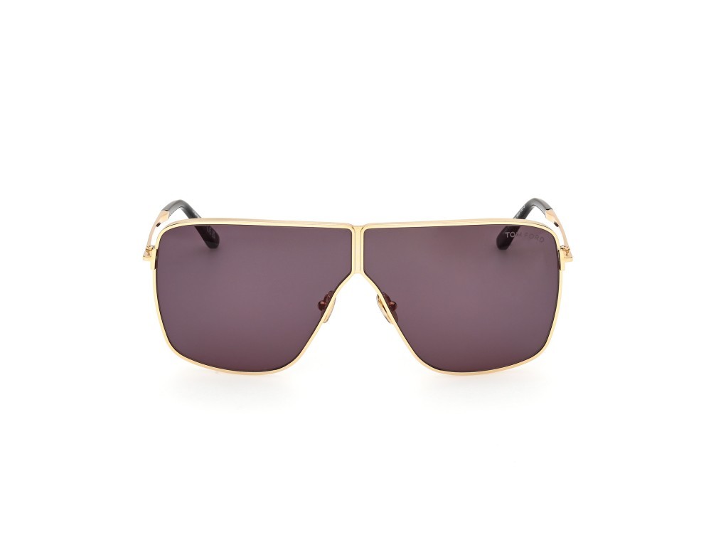 Occhiali da sole Tom Ford Huxley FT1159 (30A) colore oro endura lucido forma navigator lenti fumo