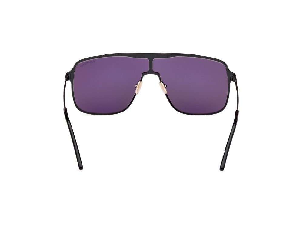 Sonnenbrillen Tom Ford Zappa FT1173 (01A) farbe nero lucido form navigator gläser fumo