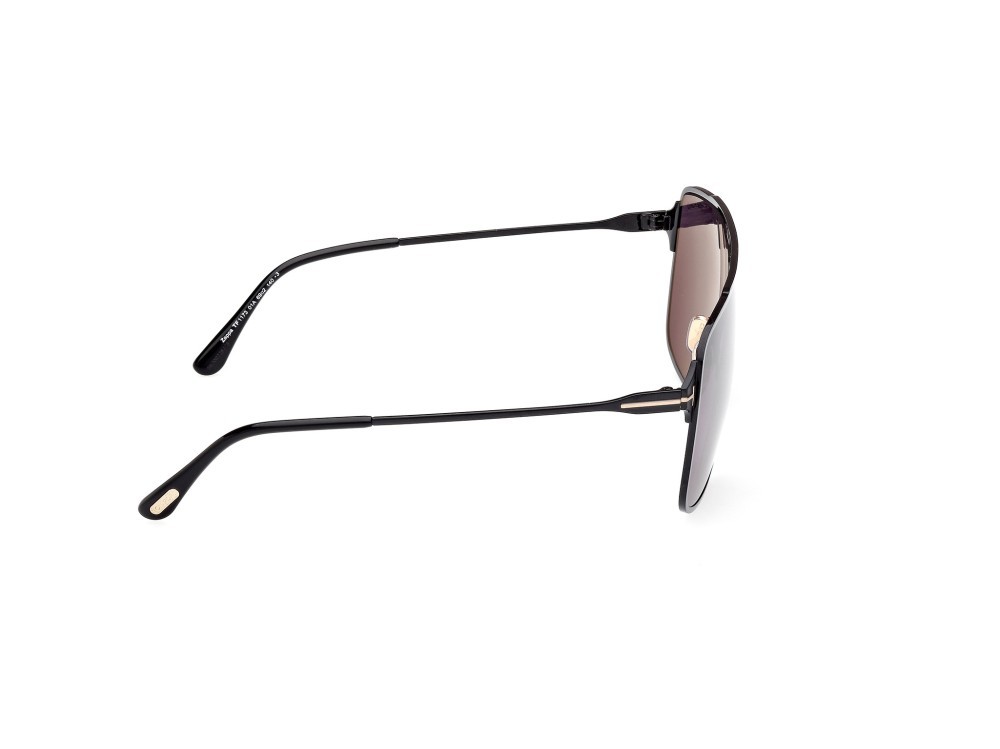 Sonnenbrillen Tom Ford Zappa FT1173 (01A) farbe nero lucido form navigator gläser fumo