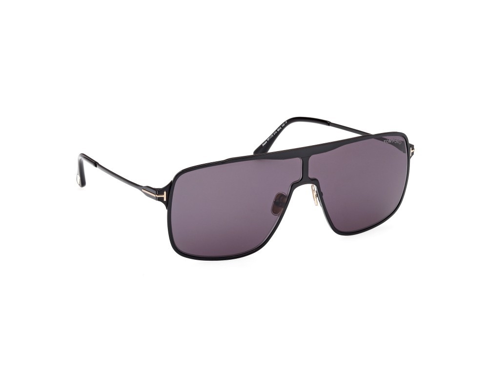 Sonnenbrillen Tom Ford Zappa FT1173 (01A) farbe nero lucido form navigator gläser fumo