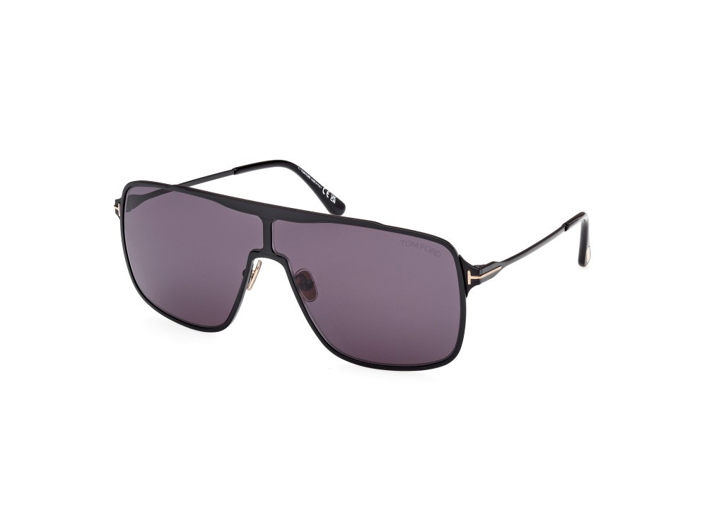 Sonnenbrillen Tom Ford Zappa FT1173 (01A) farbe nero lucido form navigator gläser fumo