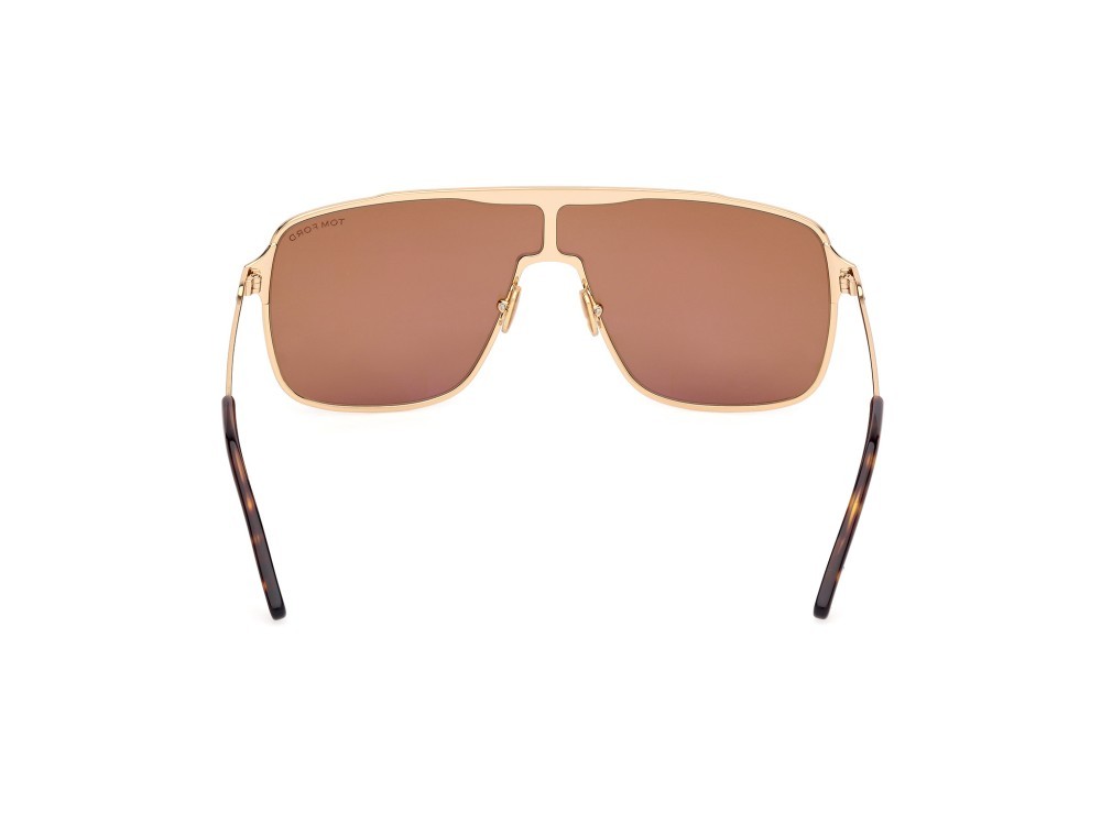 Sonnenbrillen Tom Ford Zappa FT1173 (30E) farbe oro endura lucido form navigator gläser marrone