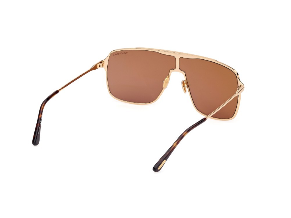 Sonnenbrillen Tom Ford Zappa FT1173 (30E) farbe oro endura lucido form navigator gläser marrone